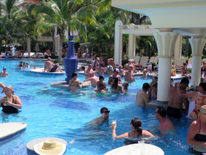 The pool was teeming with Brits.
